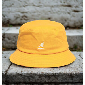 Kangol Washed Bucket Hat Marigold Yellow Sz L NWT K4224HT-MR706